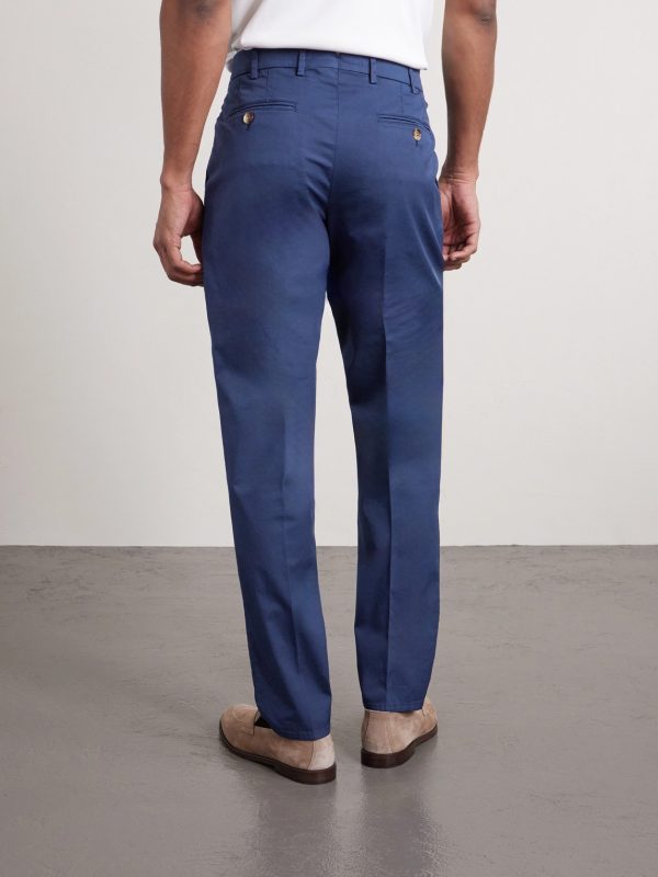Slim-Fit Stretch-Cotton Twill Trousers - BK Slim-Fit Stretch-Cotton Twill Trousers - BK