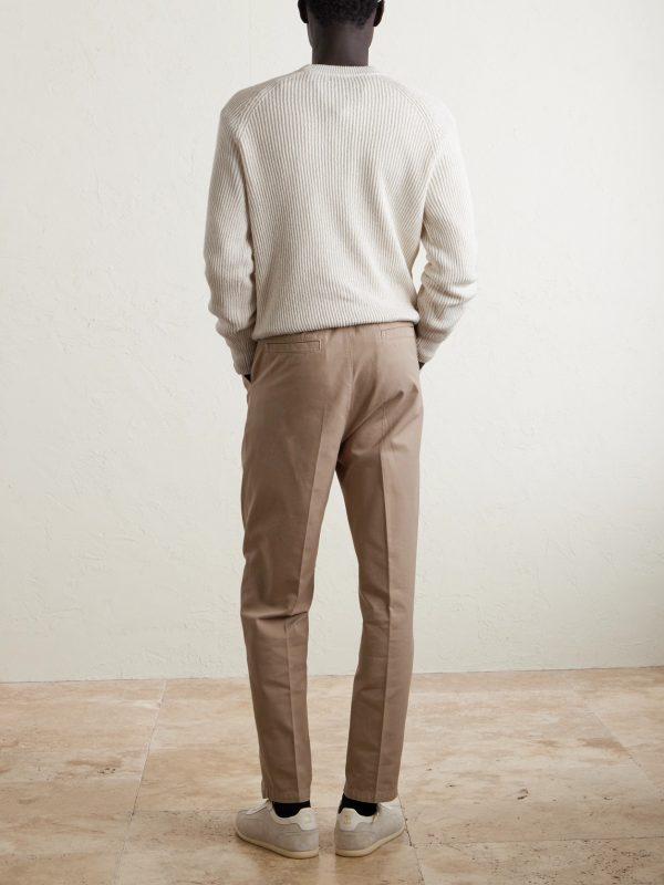 Ribbed Cotton Sweater - BK Ribbed Cotton Sweater - BK