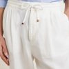 Tapered Pleated Linen-Twill Drawstring Trousers - CU Tapered Pleated Linen-Twill Drawstring Trousers - CU