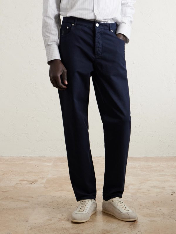 Logo- Embroidered Straight-Leg Cotton-Twill Trousers - FR Logo- Embroidered Straight-Leg Cotton-Twill Trousers - FR