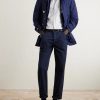 Logo- Embroidered Straight-Leg Cotton-Twill Trousers - OU Logo- Embroidered Straight-Leg Cotton-Twill Trousers - OU