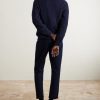 Ribbed Cotton Zip-Up Sweater - BK Ribbed Cotton Zip-Up Sweater - BK