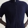 Ribbed Cotton Zip-Up Sweater - CU Ribbed Cotton Zip-Up Sweater - CU