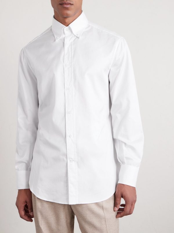 Button-Down Collar Cotton Shirt - FR Button-Down Collar Cotton Shirt - FR
