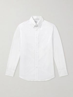 Button-Down Collar Cotton Shirt