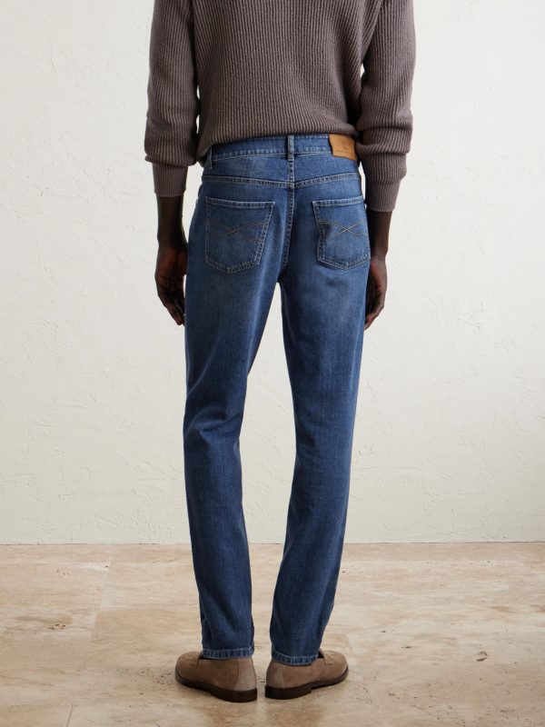 Slim-Fit Straight-Leg Logo-Embroidered Jeans - BK Slim-Fit Straight-Leg Logo-Embroidered Jeans - BK