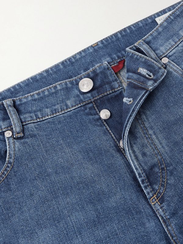 Slim-Fit Straight-Leg Logo-Embroidered Jeans - CU Slim-Fit Straight-Leg Logo-Embroidered Jeans - CU