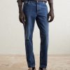 Slim-Fit Straight-Leg Logo-Embroidered Jeans - FR Slim-Fit Straight-Leg Logo-Embroidered Jeans - FR