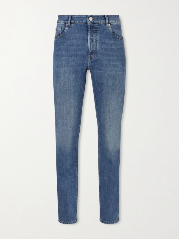 Slim-Fit Straight-Leg Logo-Embroidered Jeans Slim-Fit Straight-Leg Logo-Embroidered Jeans