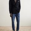 Slim-Fit Straight-Leg Logo-Embroidered Jeans - OU Slim-Fit Straight-Leg Logo-Embroidered Jeans - OU