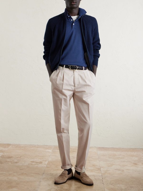 Slim-Fit Cotton-Piqué Polo Shirt - OU