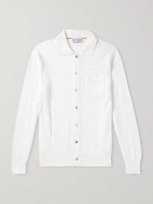 Ribbed Cotton Polo Shirt Ribbed Cotton Polo Shirt