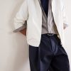 Tapered Pleated Cotton and Linen-Blend Trousers - CU Tapered Pleated Cotton and Linen-Blend Trousers - CU