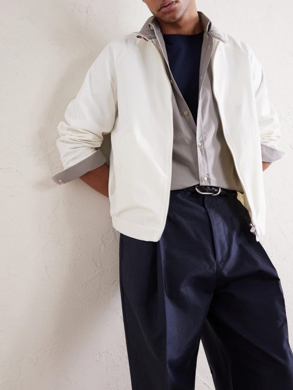 Tapered Pleated Cotton and Linen-Blend Trousers - CU Tapered Pleated Cotton and Linen-Blend Trousers - CU