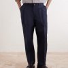 Tapered Pleated Cotton and Linen-Blend Trousers - FR Tapered Pleated Cotton and Linen-Blend Trousers - FR
