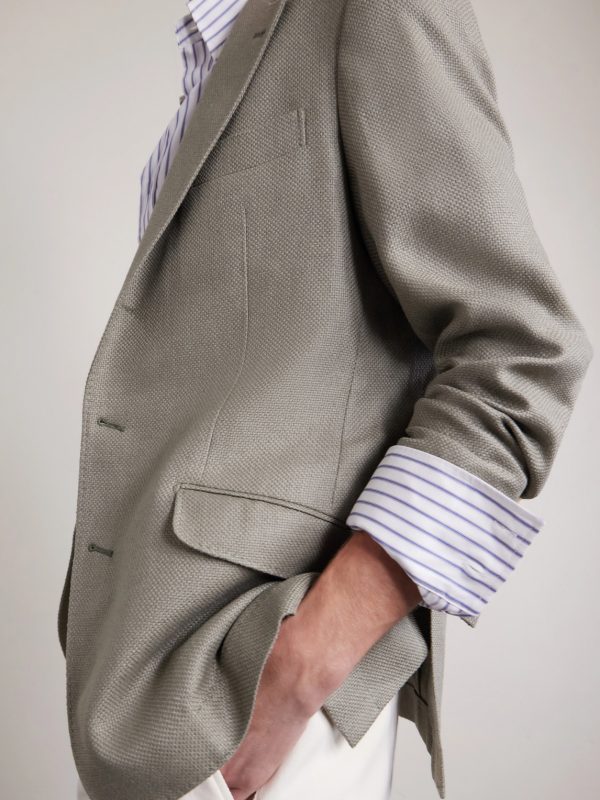 Silk, Linen and Wool-Blend Blazer - E2 Silk, Linen and Wool-Blend Blazer - E2