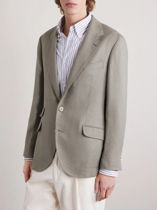 Silk, Linen and Wool-Blend Blazer - FR Silk, Linen and Wool-Blend Blazer - FR