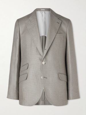 Silk, Linen and Wool-Blend Blazer Silk, Linen and Wool-Blend Blazer