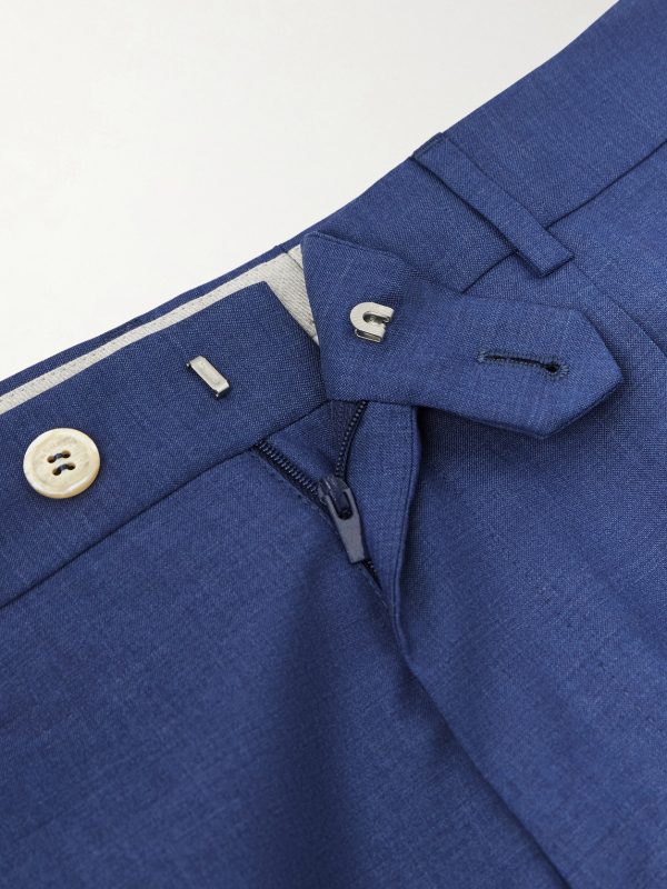 Straight-Leg Pleated Virgin Wool Suit Trousers - CU