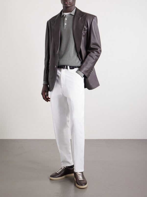 Ribbed Cotton Polo Shirt - OU Ribbed Cotton Polo Shirt - OU