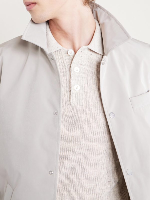 Ribbed Linen and Cotton-Blend Polo Shirt - CU Ribbed Linen and Cotton-Blend Polo Shirt - CU