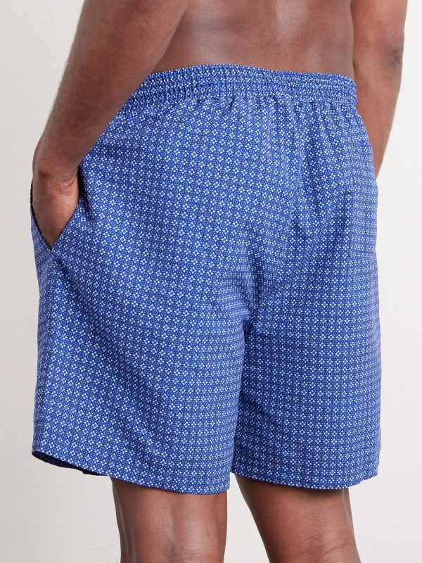 Straight-Leg Mid-Length Logo-Embroidered Printed Swim Shorts - BK Straight-Leg Mid-Length Logo-Embroidered Printed Swim Shorts - BK