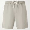 Straight-Leg Mid-Length Logo-Embroidered Swim Shorts Straight-Leg Mid-Length Logo-Embroidered Swim Shorts