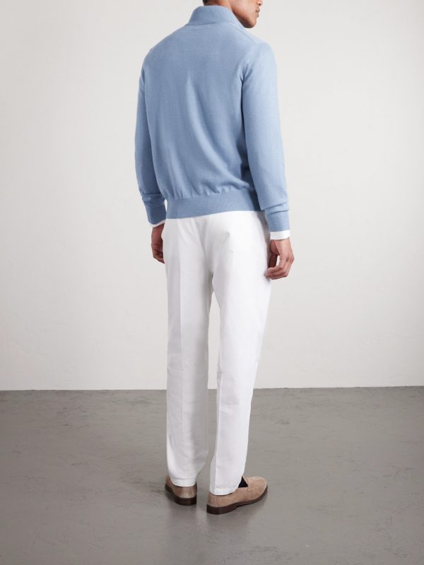 Cashmere Half-Zip Sweater - BK Cashmere Half-Zip Sweater - BK