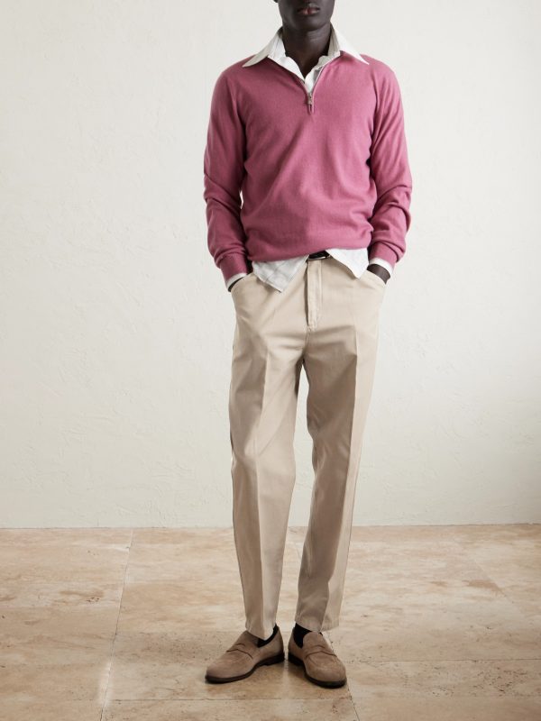 Straight-Leg Cotton Chinos - OU Straight-Leg Cotton Chinos - OU