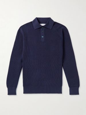 Ribbed Cotton Polo Shirt Ribbed Cotton Polo Shirt