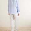 Cutaway-Collar Linen Shirt - BK Cutaway-Collar Linen Shirt - BK