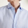 Cutaway-Collar Linen Shirt - CU Cutaway-Collar Linen Shirt - CU