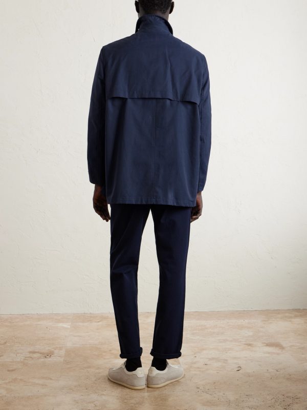 Corduroy-Trimmed Cotton-Blend Field Jacket - BK Corduroy-Trimmed Cotton-Blend Field Jacket - BK