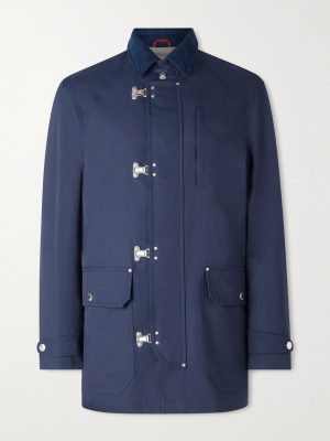 Corduroy-Trimmed Cotton-Blend Field Jacket Corduroy-Trimmed Cotton-Blend Field Jacket