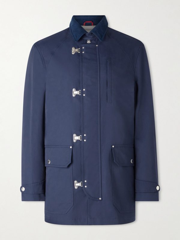 Corduroy-Trimmed Cotton-Blend Field Jacket Corduroy-Trimmed Cotton-Blend Field Jacket