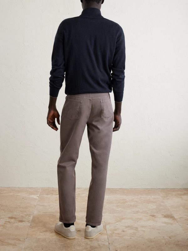 Contrast-Tipped Cashmere Half-Zip Sweater - BK Contrast-Tipped Cashmere Half-Zip Sweater - BK