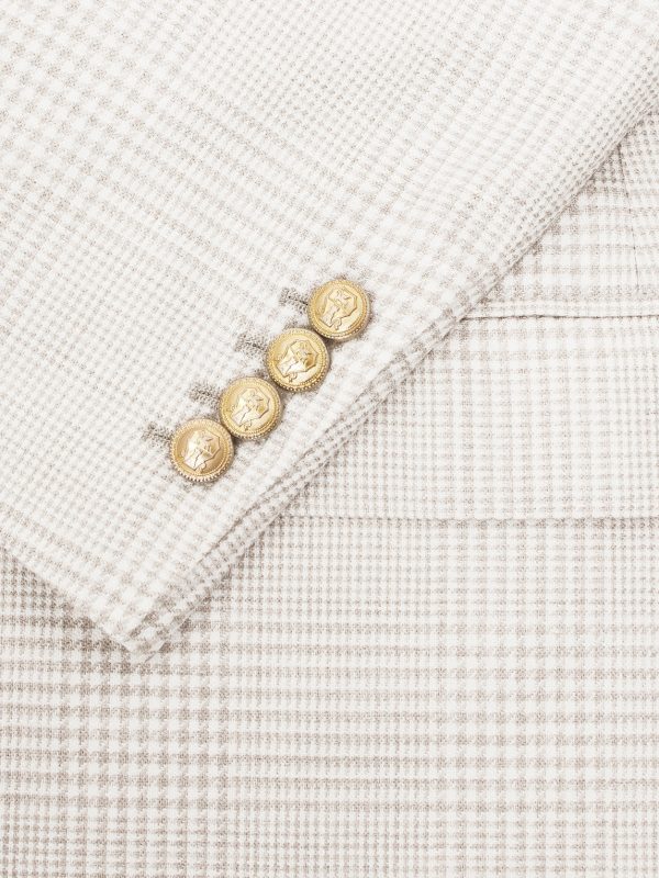 Double-Breasted Prince of Wales Checked Wool-Blend Blazer - CU