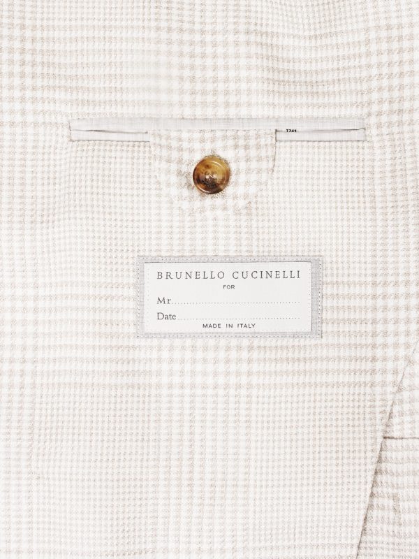Double-Breasted Prince of Wales Checked Wool-Blend Blazer - E1