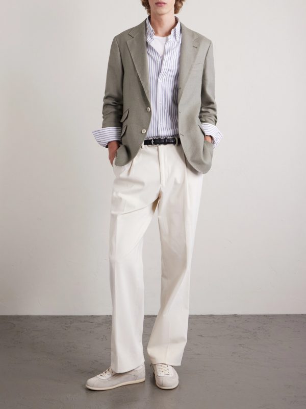 Button-Down Collar Striped Cotton-Poplin Shirt - OU Button-Down Collar Striped Cotton-Poplin Shirt - OU