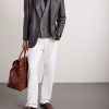 Shawl-Collar Double-Breasted Ribbed Cotton Cardigan - OU Shawl-Collar Double-Breasted Ribbed Cotton Cardigan - OU