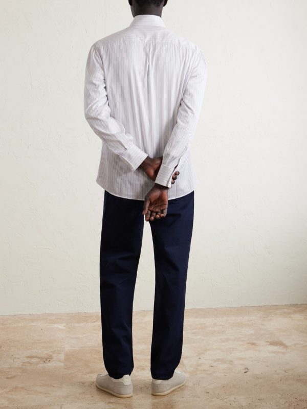 Striped Cotton-Poplin Shirt - BK Striped Cotton-Poplin Shirt - BK