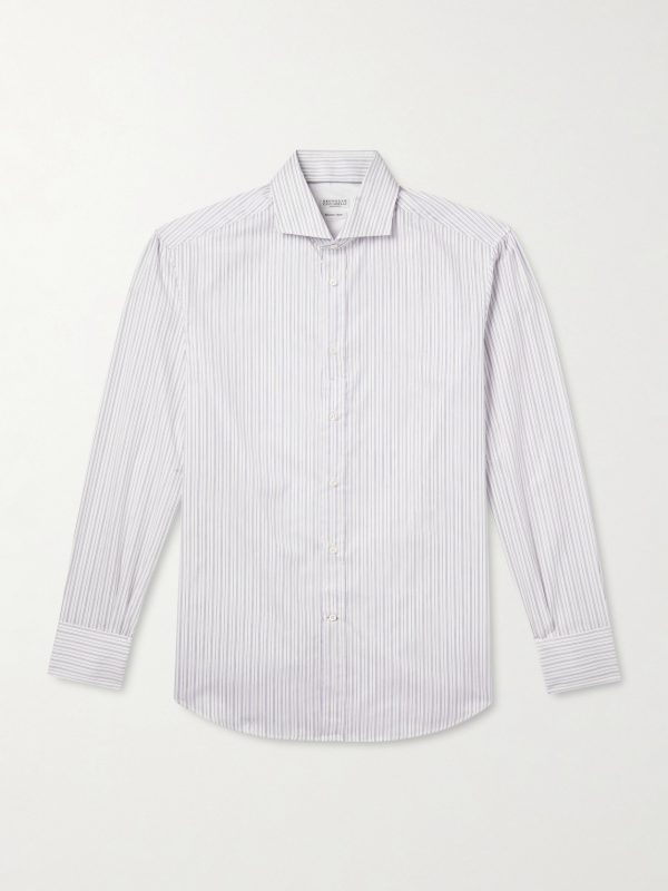 Striped Cotton-Poplin Shirt Striped Cotton-Poplin Shirt