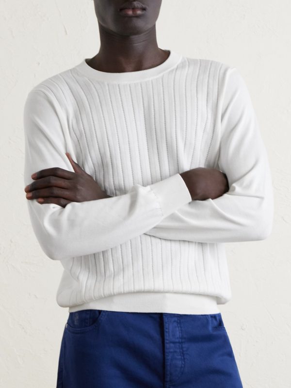 Ribbed Cotton Sweater - FR Ribbed Cotton Sweater - FR