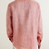 Cutaway-Collar Linen Shirt - BK Cutaway-Collar Linen Shirt - BK