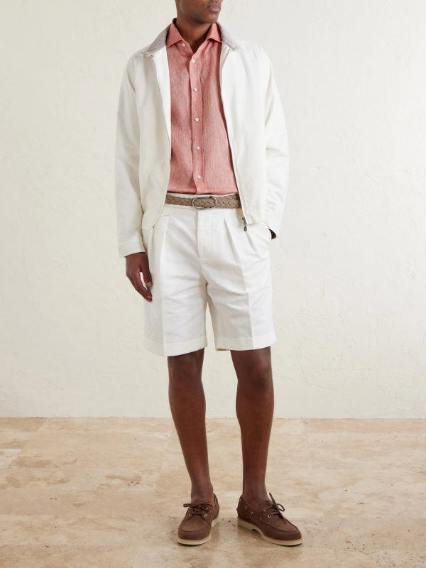 Cutaway-Collar Linen Shirt - OU Cutaway-Collar Linen Shirt - OU