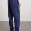 Tapered Pleated Linen-Twill Drawstring Trousers - BK Tapered Pleated Linen-Twill Drawstring Trousers - BK
