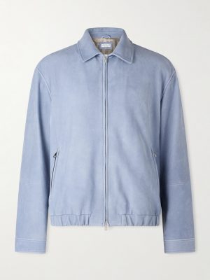 Suede Blouson Jacket