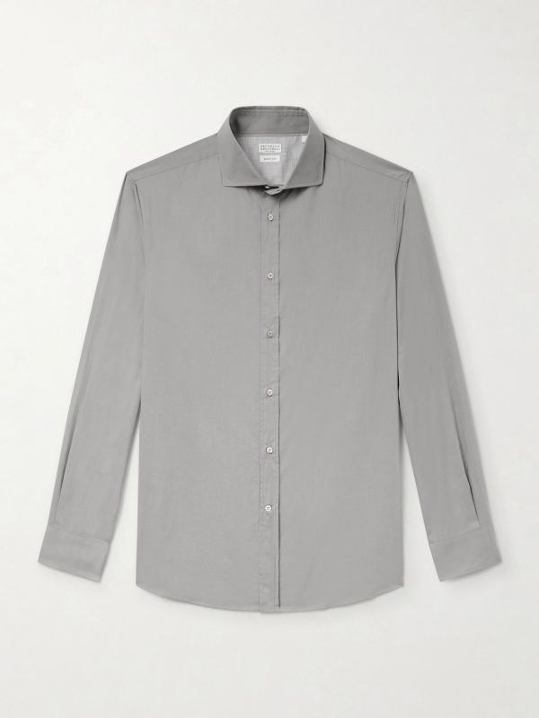 Cutaway-Collar Cotton Shirt Cutaway-Collar Cotton Shirt