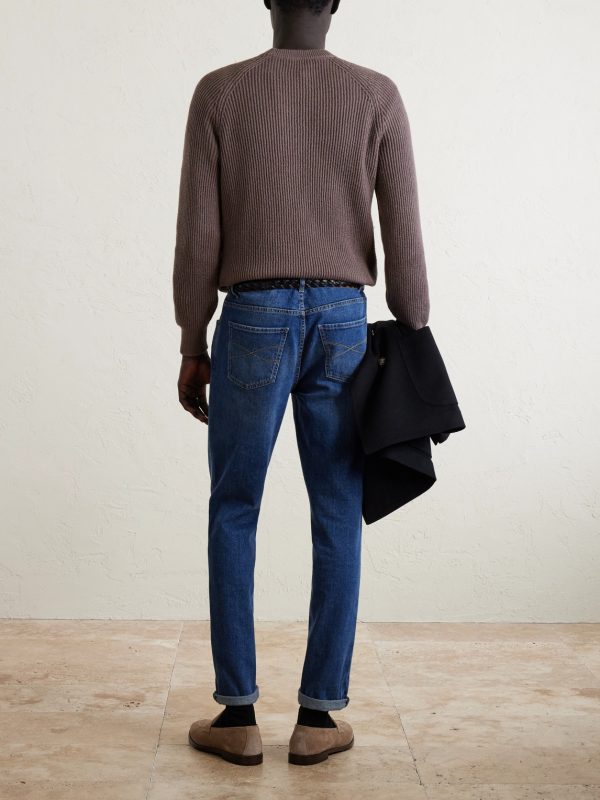 Ribbed Cotton Sweater - BK Ribbed Cotton Sweater - BK