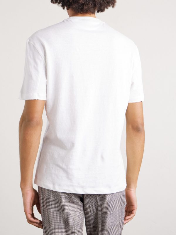 Linen and Cotton-Blend T-Shirt - BK Linen and Cotton-Blend T-Shirt - BK